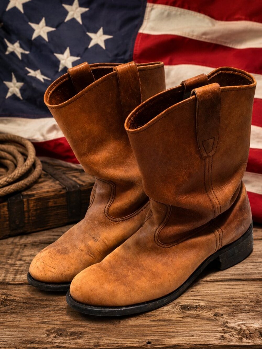 VTG Red Wing Pecos Pull On Work Boots USA Men's 9M Brown Leather Biltrite Soles